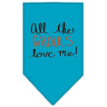 Load image into Gallery viewer, Halloween Pet and Dog Bandana Screen Printed, "All The Ghouls Love Me"
