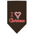 Load image into Gallery viewer, Christmas Pet and Dog Bandana Screen Printed, "I Heart Christmas"

