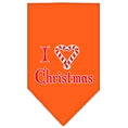 Load image into Gallery viewer, Christmas Pet and Dog Bandana Screen Printed, "I Heart Christmas"
