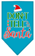 Load image into Gallery viewer, Christmas Pet and Dog Bandana Screen Printed, "Don't Tell Santa"
