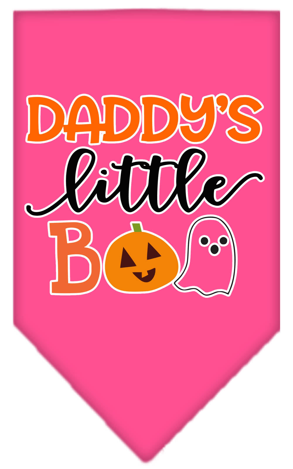 Halloween Pet and Dog Bandana Screen Printed, "Daddy's Little Boo"