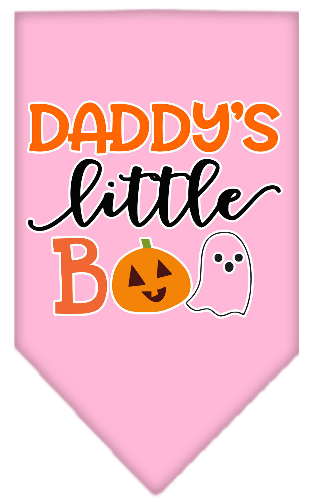 Halloween Pet and Dog Bandana Screen Printed, "Daddy's Little Boo"