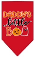 Load image into Gallery viewer, Halloween Pet and Dog Bandana Screen Printed, "Daddy's Little Boo"
