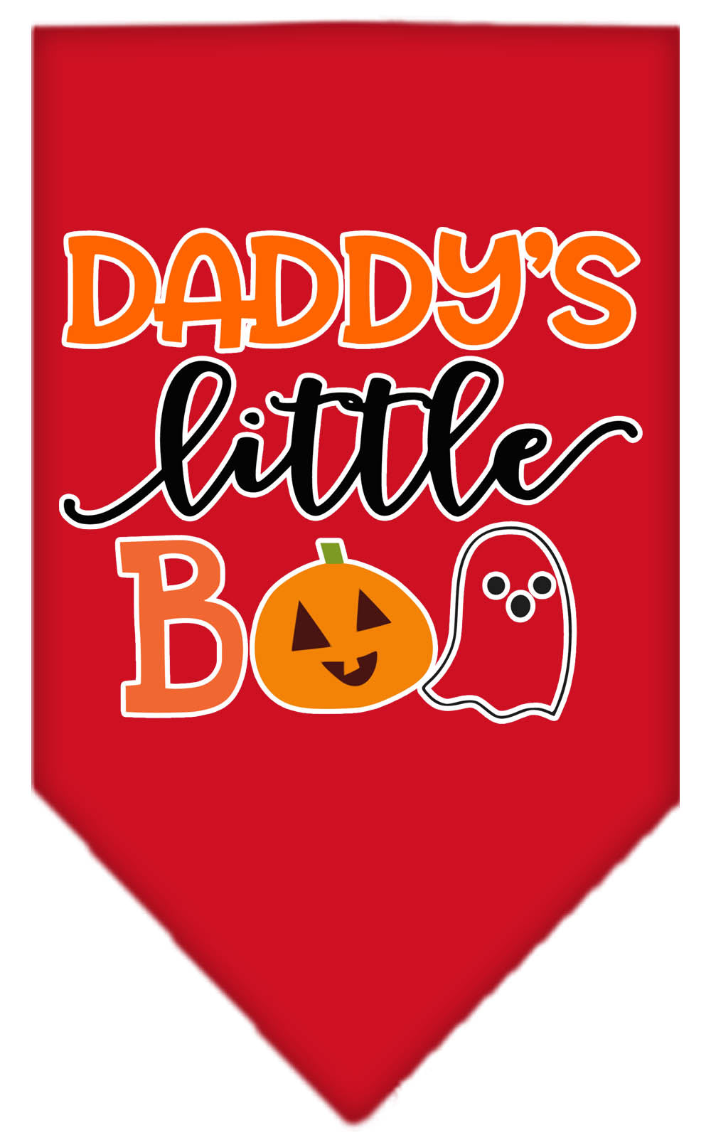 Halloween Pet and Dog Bandana Screen Printed, "Daddy's Little Boo"