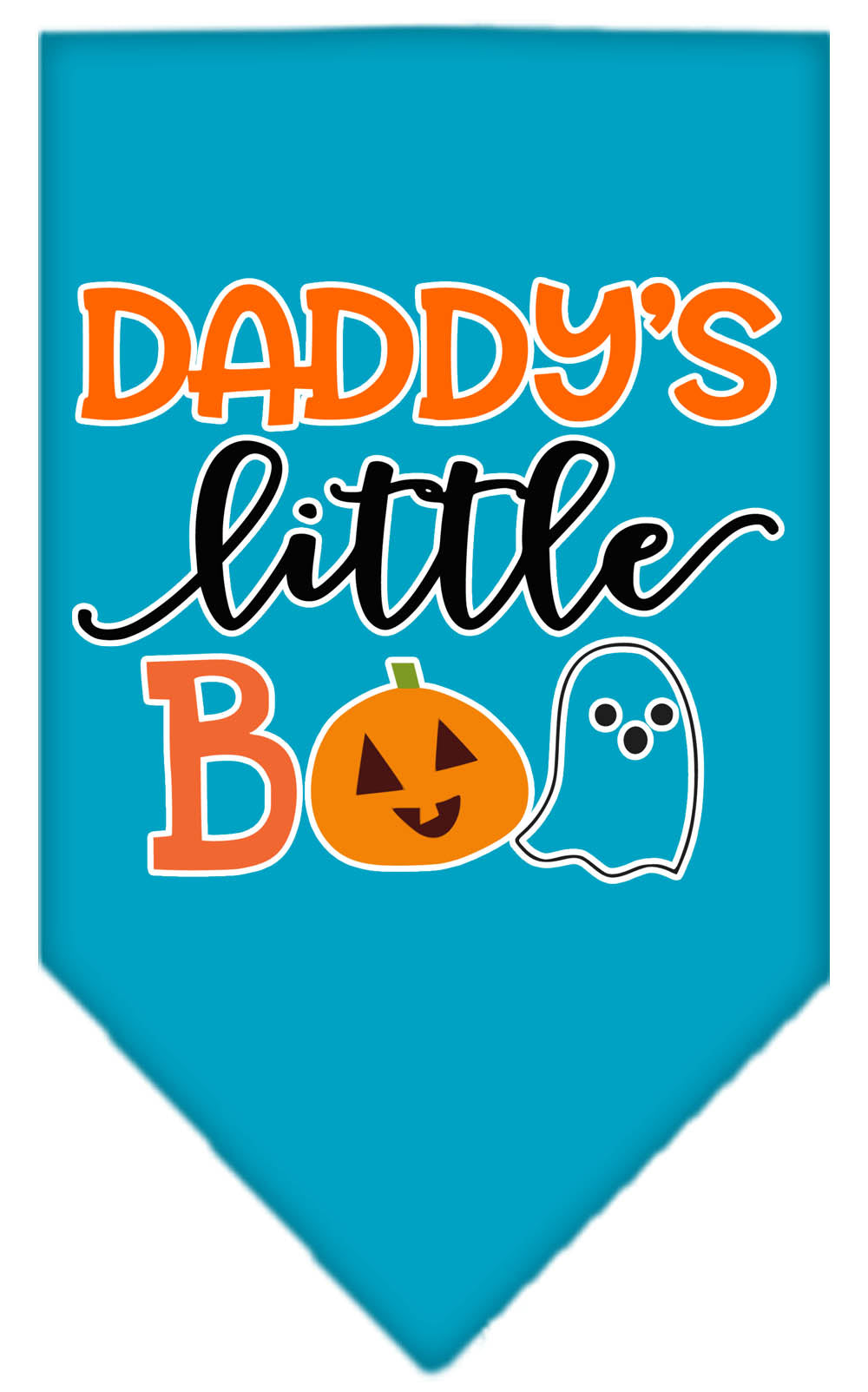 Halloween Pet and Dog Bandana Screen Printed, "Daddy's Little Boo"