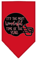 Load image into Gallery viewer, Pet and Dog Bandana, "Most Wonderful Time Of The Year (Football)"

