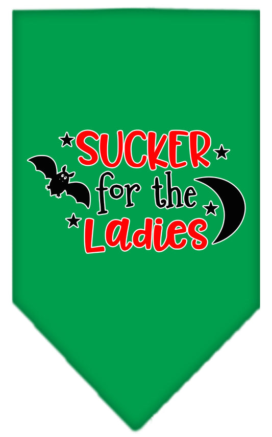 Halloween Pet and Dog Bandana Screen Printed, "Sucker For The Ladies"