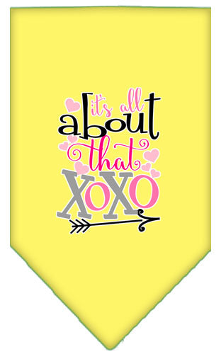 Pet and Dog Bandana Screen Printed, "It's All About That XOXO"