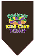 Load image into Gallery viewer, Pet and Dog Bandana Screen Printed, "King Cake Tester"
