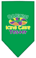 Load image into Gallery viewer, Pet and Dog Bandana Screen Printed, "King Cake Tester"
