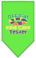 Load image into Gallery viewer, Pet and Dog Bandana Screen Printed, "King Cake Tester"
