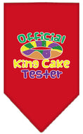 Load image into Gallery viewer, Pet and Dog Bandana Screen Printed, "King Cake Tester"
