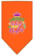 Load image into Gallery viewer, Pet and Dog Bandana Screen Printed, "Laissez Les Bons Temps Rouler"
