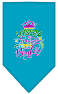 Load image into Gallery viewer, Pet and Dog Bandana Screen Printed, "Laissez Les Bons Temps Rouler"
