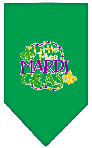 Pet and Dog Bandana Screen Printed, "Little Miss Mardi Gras"