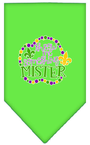 Pet and Dog Bandana Screen Printed, "Throw Me Something Mister"