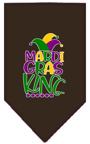 Pet and Dog Bandana Screen Printed, "Mardi Gras King"