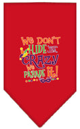 Load image into Gallery viewer, Pet and Dog Bandana Screen Printed, "We Don't Hide The Crazy, We Parade It"
