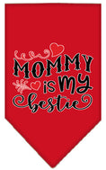 Load image into Gallery viewer, Pet and Dog Bandana Screen Printed, "Mommy Is My Bestie"
