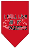 Load image into Gallery viewer, Pet and Dog Bandana Screen Printed, "I Still Live With My Parents"
