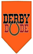 Load image into Gallery viewer, Pet and Dog Bandana Screen Printed, "Derby Dude"
