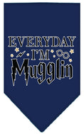 Load image into Gallery viewer, Pet and Dog Bandana Screen Printed, "Everyday I'm Mugglin"

