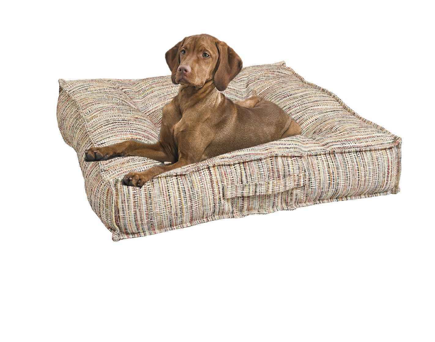 Bowsers Piazza Sorrento Round Bolster Dog Bed - 360-Degree Head and Neck Support