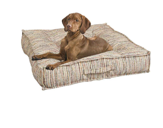 Bowsers Piazza Sorrento Round Bolster Dog Bed - 360-Degree Head and Neck Support
