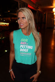 Arm Day Crop Top | Gift for Dog Lovers & Dog Moms