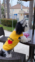 Load image into Gallery viewer, Parisian Pet 'Big Heart' Slogan Dog Shirt – Soft and Breathable Pet Apparel for Small Dogs & Cats, Yellow-Valentine's Day

