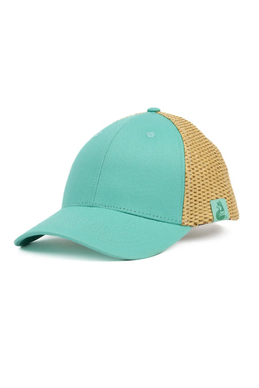 Island Vibes Baseball Cap with Raffia - Southlake Paws