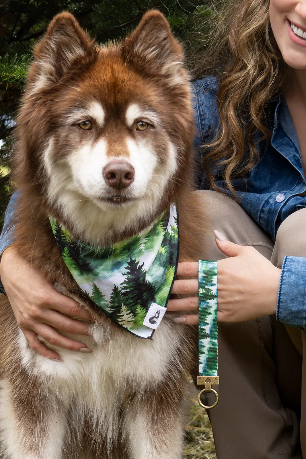 Evergreen Explorer Dog Bandana & Matching Keychain - Southlake Paws
