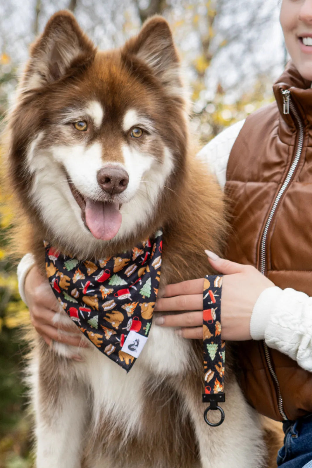 Woodland Tales Dog Bandana & Matching Keychain - Southlake Paws
