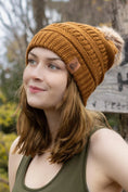Load image into Gallery viewer, Sequoia Ribbed Knit Hat with Pom - Southlake Paws
