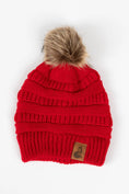 Load image into Gallery viewer, Scarlet Ribbed Beanie with Pom - Southlake Paws
