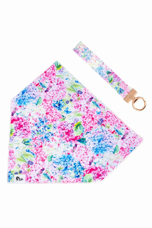 Hydrangea Haven Dog Bandana & Matching Keychain - Southlake Paws