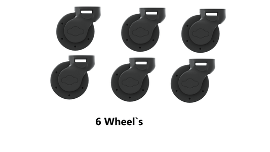6 Wheels Compatible With Luxury Rider, Luxury Lorry, Bone Cruiser, Quilited Chariot, Pro Version Only. - Southlake Paws