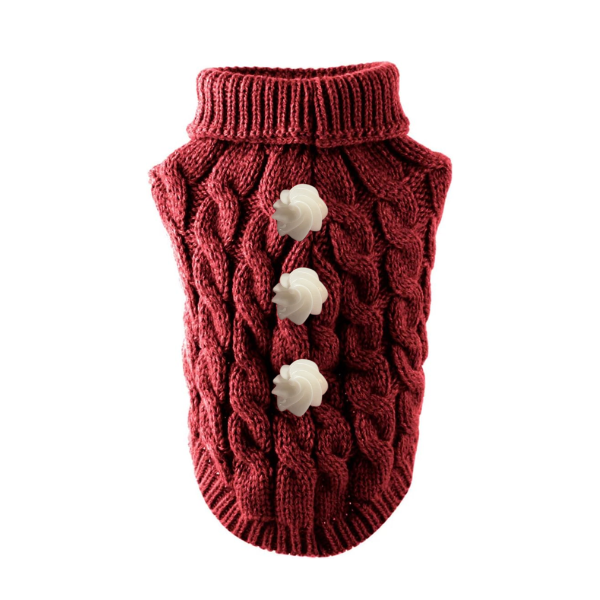 Pumpkin Pie Pearl Knit Dog Sweater - image 4