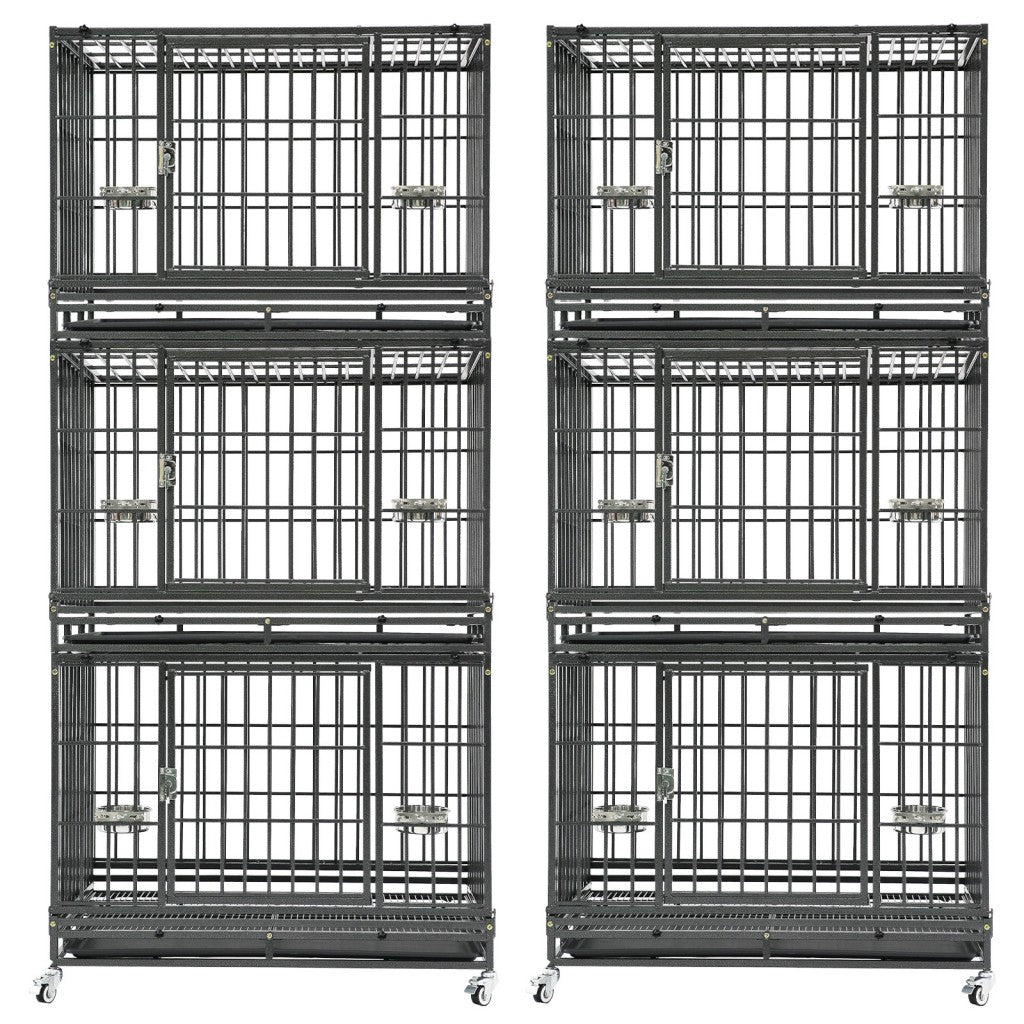 37" Stackable Heavy Duty Dog Crate 371D03
