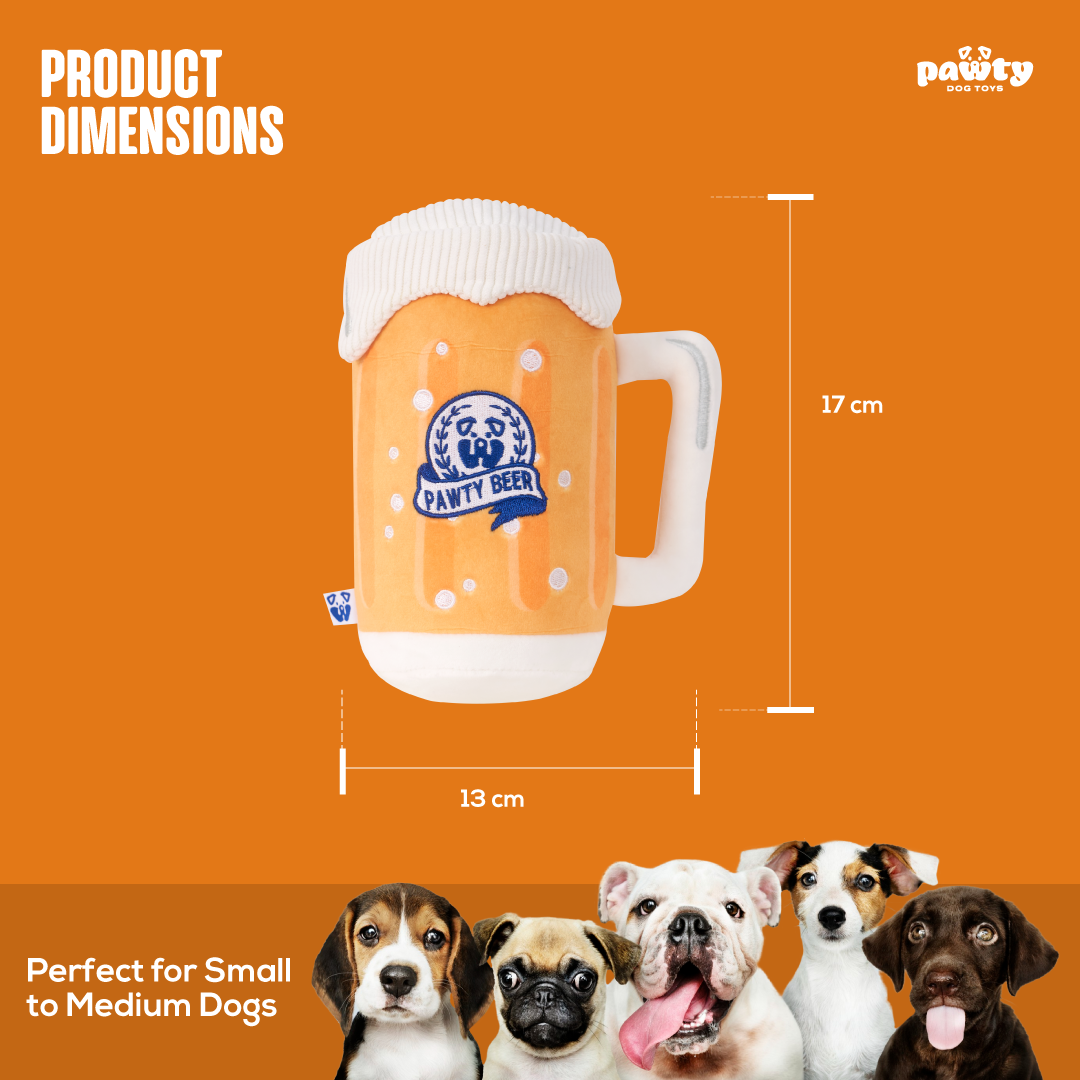 PAWTY BEER PLUSH DOG TOY - Southlake Paws