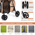 Load image into Gallery viewer, 4-in-1 Double Pet Stroller with Detachable Carrier and Travel Carriage
