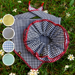 Gingham Bandana and Scrunchie Set