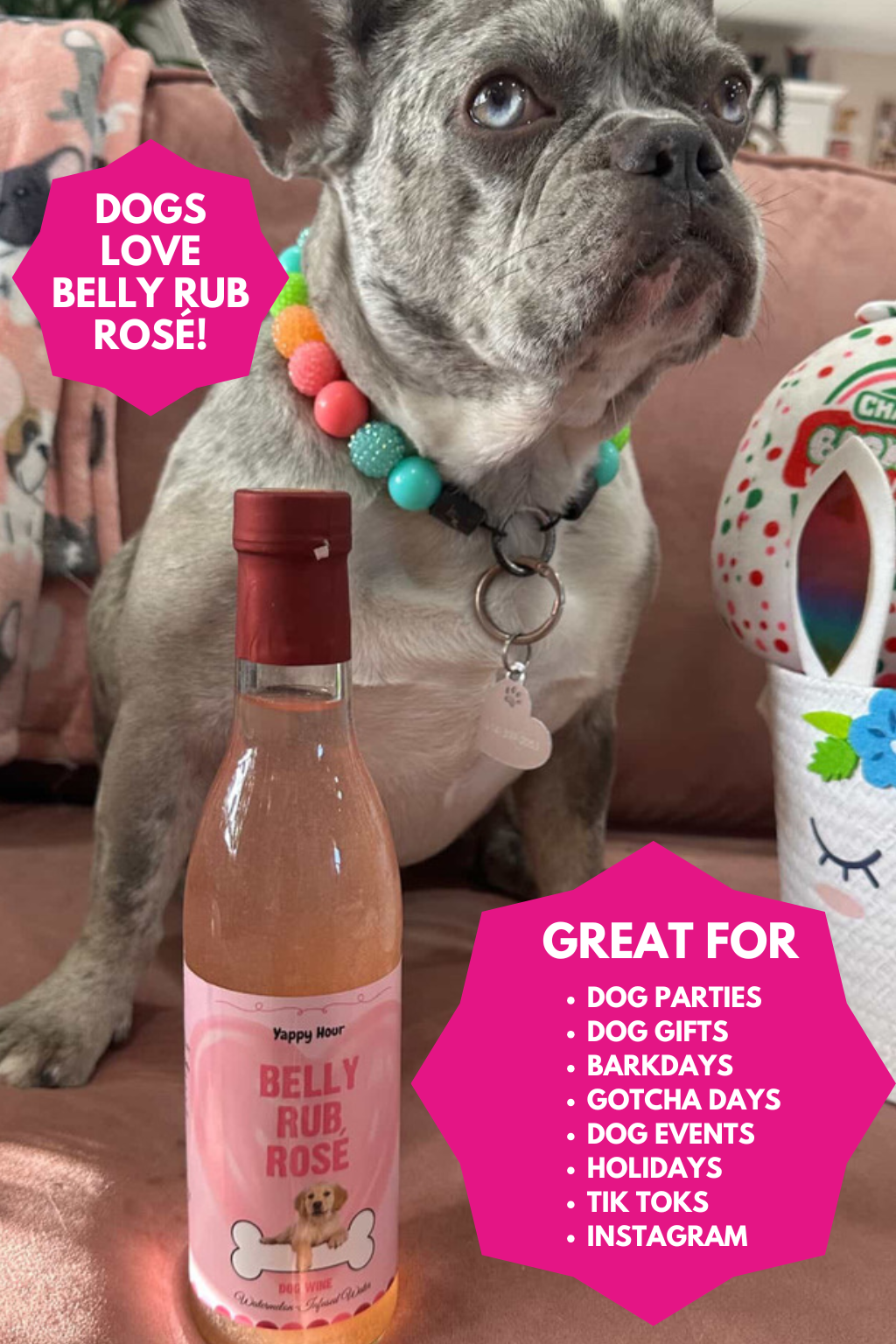 Belly Rub Ros Dog Wine