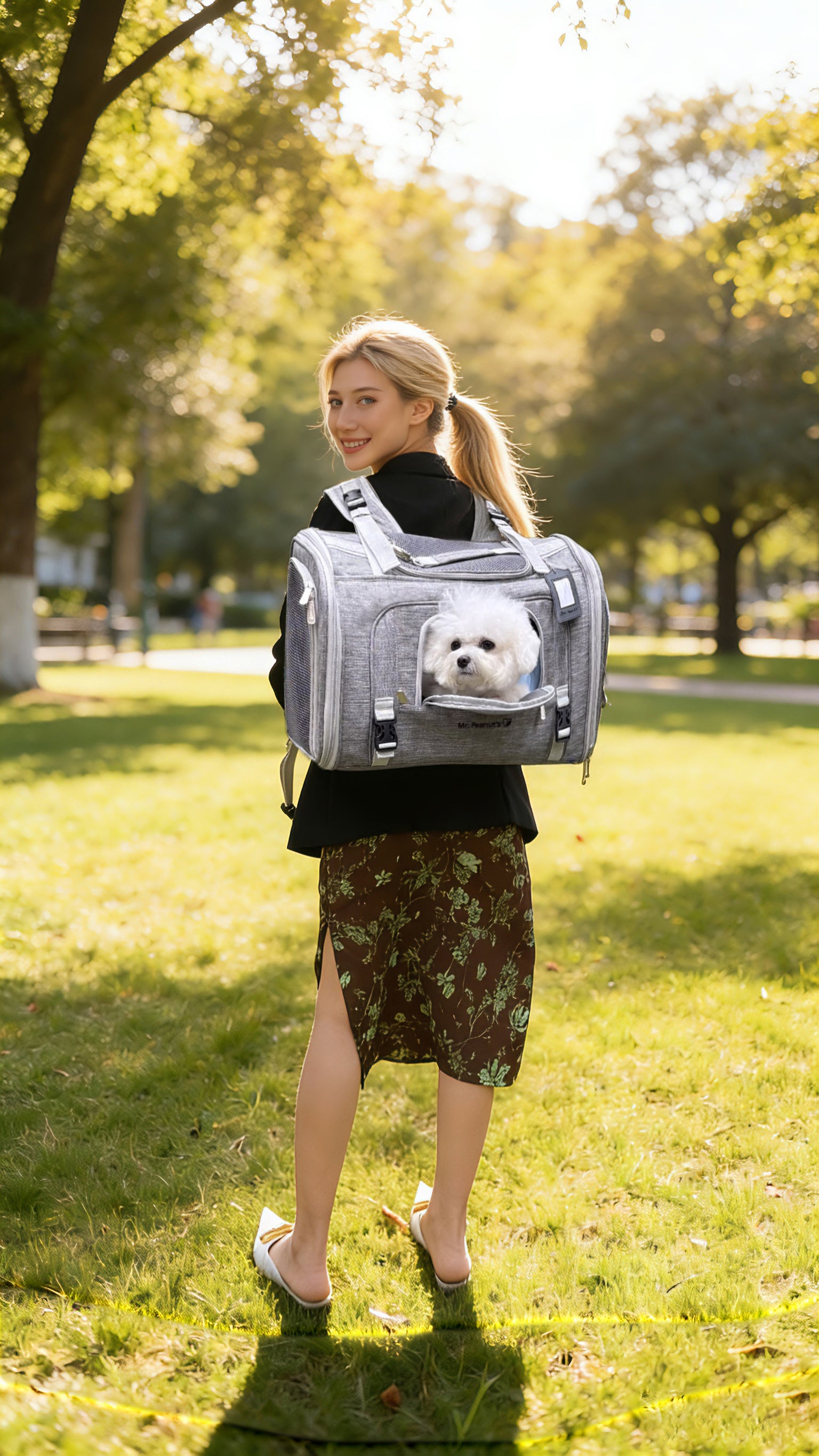 Mr. Peanut's Monterey Series Airline Compliant Horizontal Backpack Pet Carrier - Southlake Paws