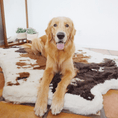Load image into Gallery viewer, PupRug™ Animal Print Memory Foam Dog Bed - Brown Faux Cowhide
