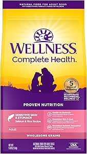 Wellness Complete Health Dry Dog Sensitive Skin & Stomach Salmon & Rice Adult (5lb) 