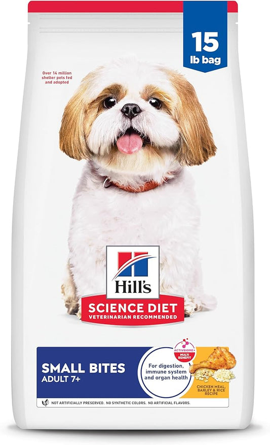 Hill's Science Diet Senior 7+ Small Bites Chicken Meal, Barley & Rice Recipe Dry Dog Food 