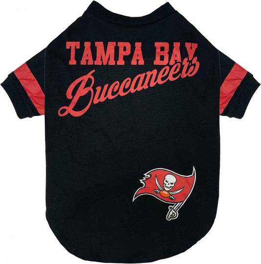 NFL Tampa Bay Buccaneers Striped-Sleeve Dog T-Shirt