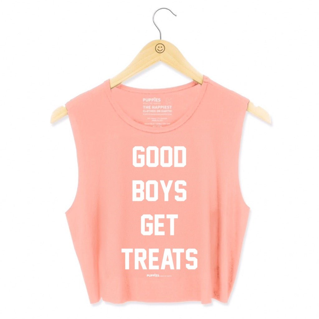 Good Boys Get Treats Crop Tank | Gift for Dog Moms | Made in USA