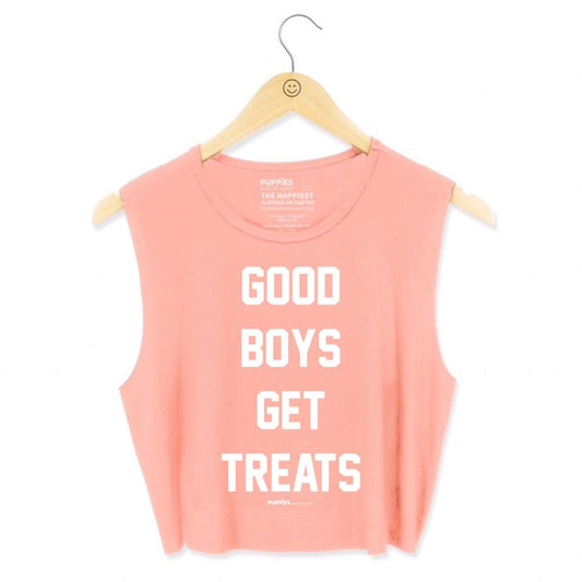 Good Boys Get Treats Crop Tank | Gift for Dog Moms | Made in USA